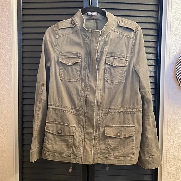 Express Jackets Coats Express Olive Green Utility Jacket
